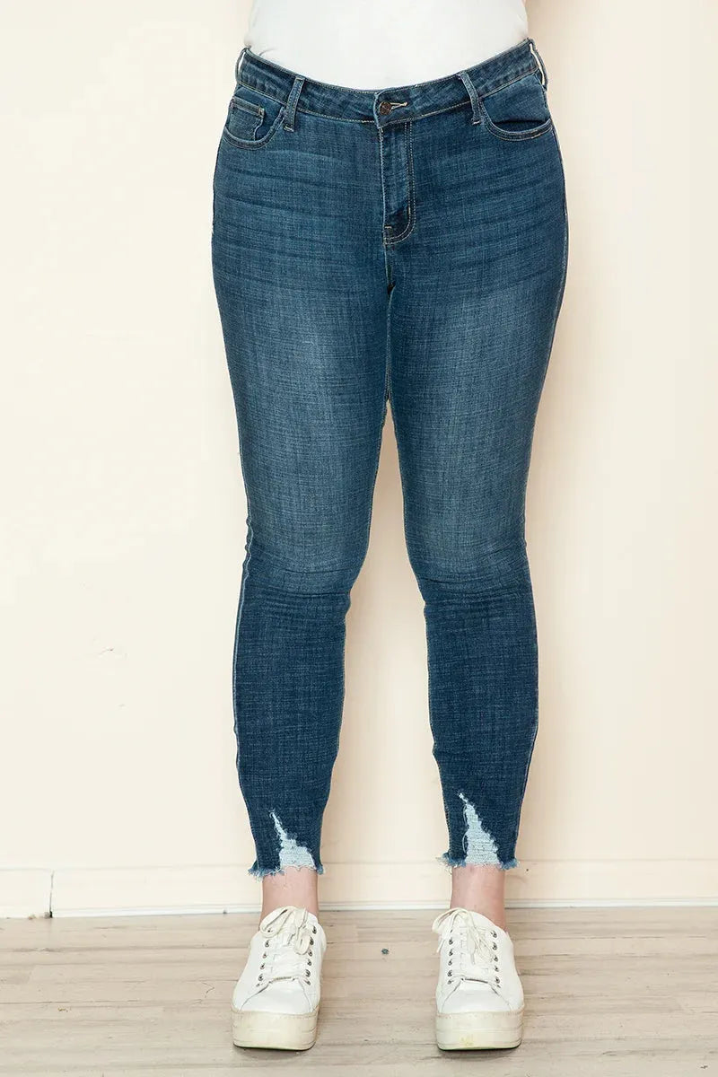 Plus-size Women’s soft denim jeans