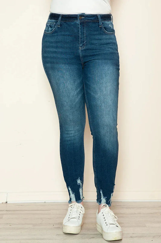Plus-size Women’s straight leg stretch Jeans